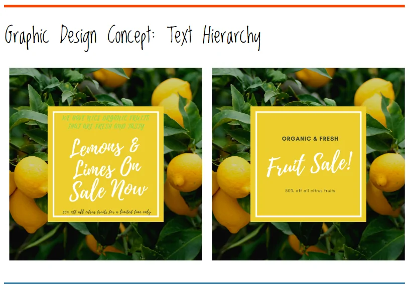 text hierarchy