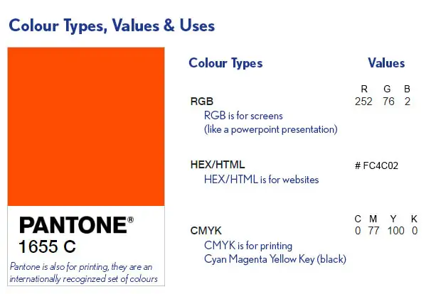 colour values