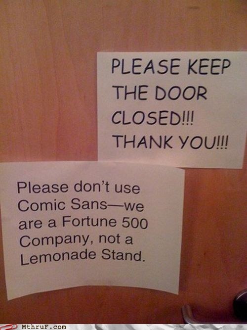 wed be better off sans comic sans