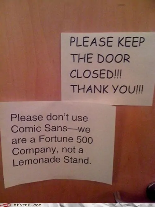 wed be better off sans comic sans
